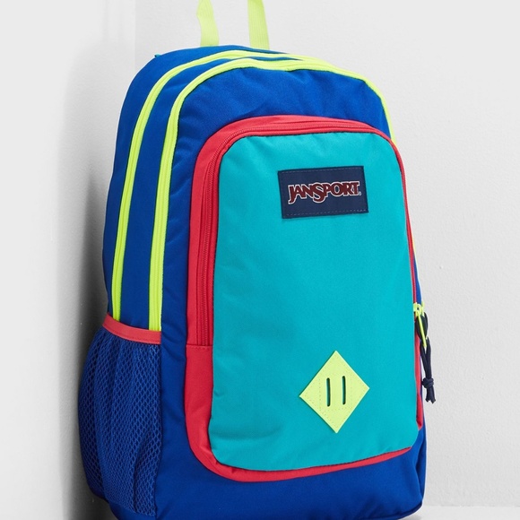 JanSport Primary Colorblock Unisex Backpack NWT - Picture 2 of 3